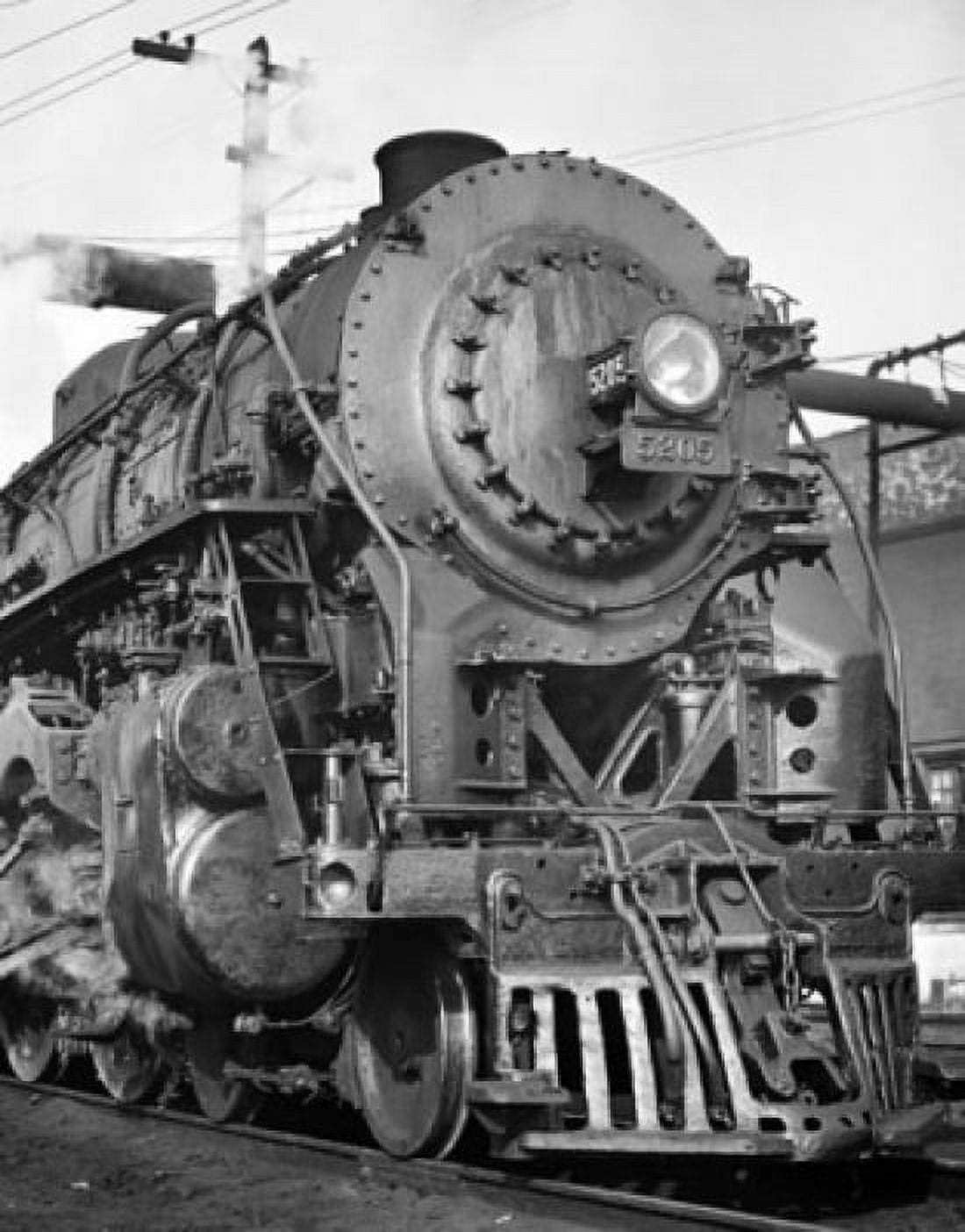 Steam train on a railroad track Canvas Art - (24 x 36)