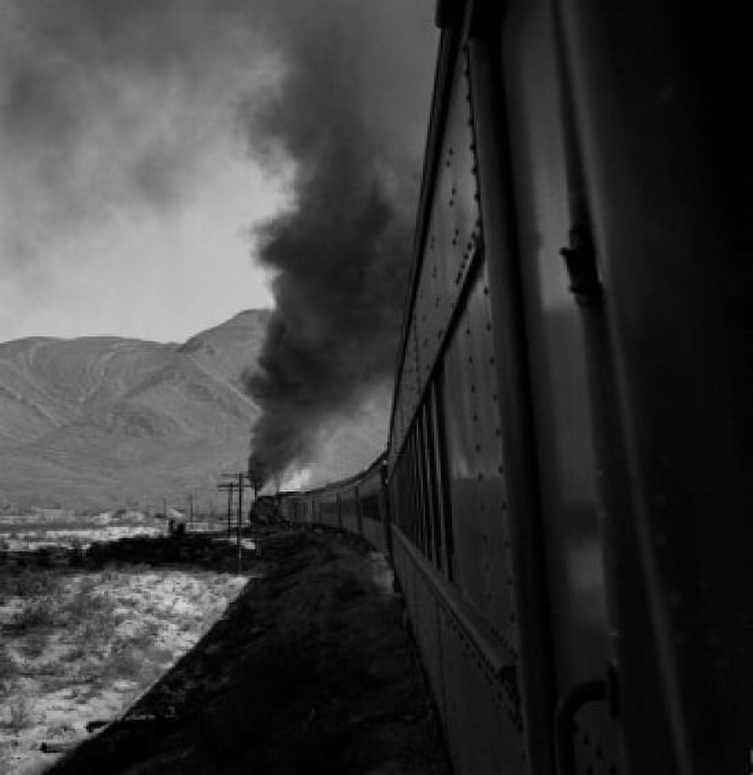 Steam train on railway Canvas Art - (24 x 36)