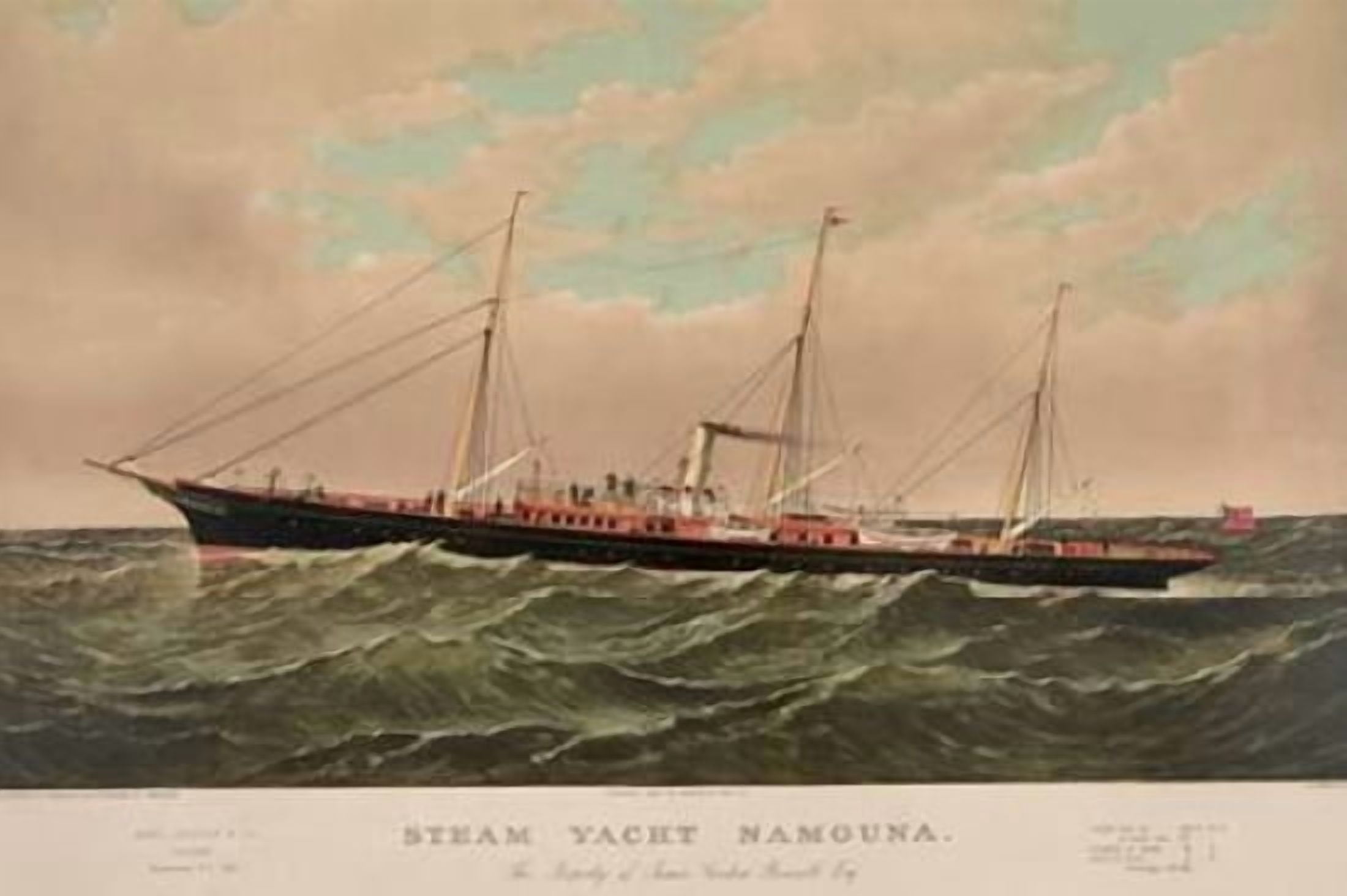Steam yacht Namouna 1882 Canvas Art - Unknown (12 x 18)