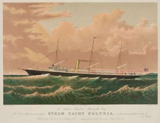 Steam yacht Polynia 1884 Canvas Art - Unknown (22 x 28)