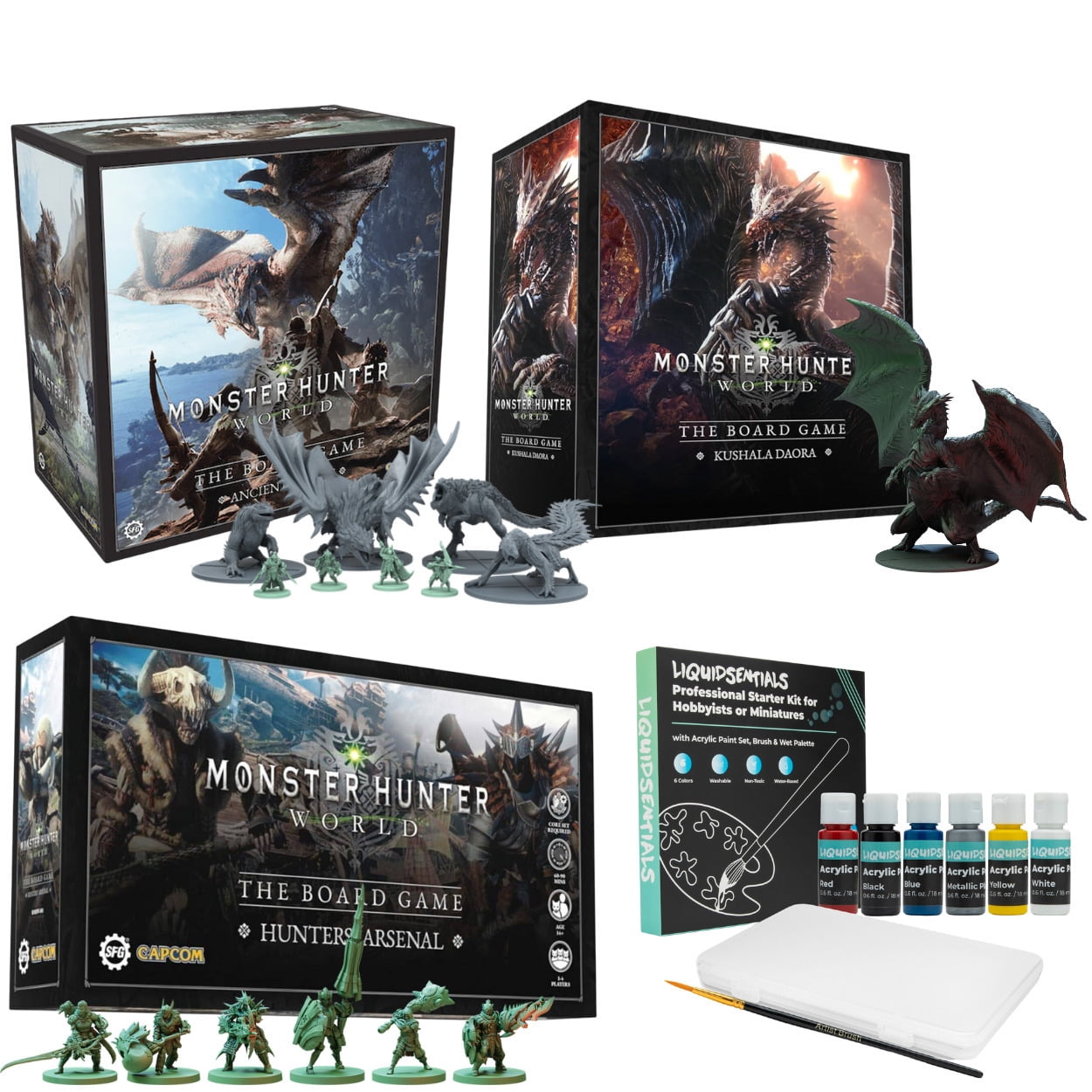 Steamforged Games Monster Hunter World Ancient Forest Board Game with  Hunter's Arsenal Bundle - Walmart.com, image size:1250x1250