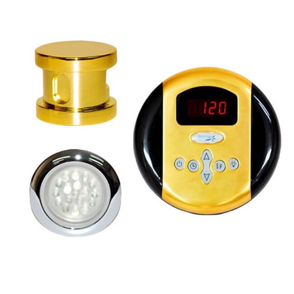 SteamSpa Indulgence Control Kit in Polished Brass