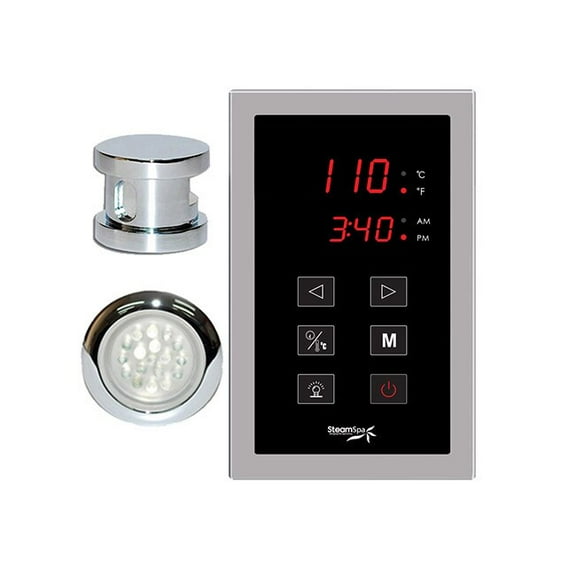 SteamSpa  Indulgence Touch Pad Control Kit in Chrome