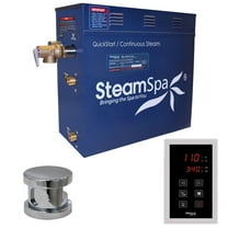 SteamSpa  Oasis 6kw Touch Pad Steam Generator Package in Chrome