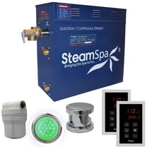 SteamSpa Royal 6kw Touch Pad Steam Generator Package in Chrome