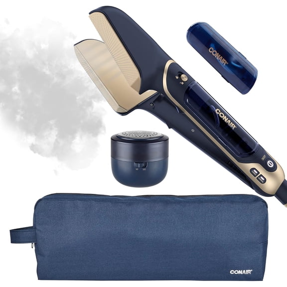 SteamStylist 3-in-1 Steam, Press and Iron Steamer for Clothes, With Fabric Shaver, Extra Water Tank Storage Bag, For Home, Office or Travel, Exclusive, Midnight Blue