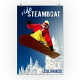 thumbnail image 1 of Steamboat, Colorado - Snowboarder - Lantern Press Photography (16x24 Giclee Gallery Print, Wall Decor Travel Poster), 1 of 1