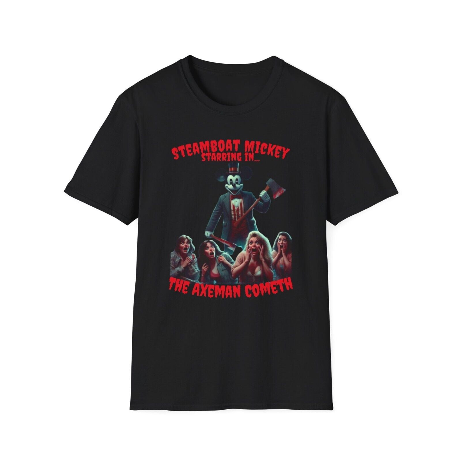 Steamboat Mickey: The Axeman Cometh T-shirt New W O Tags Funny Horror 