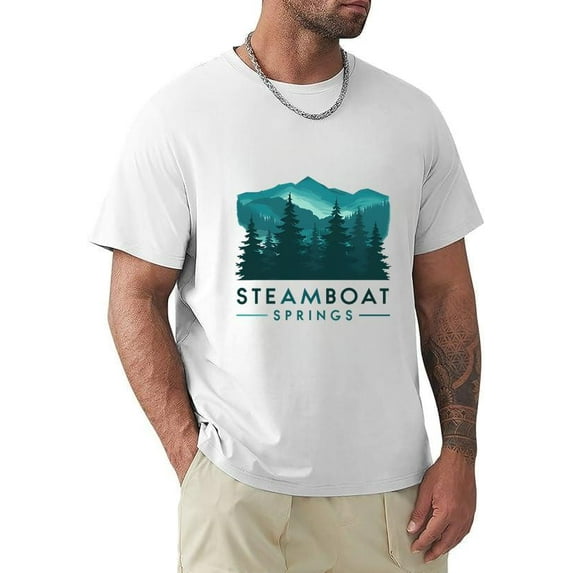 Steamboat Springs Colorado Skiing Snowboarding Souvenir Top Unisex T-Shirt, for men & women, up to size 5XL.