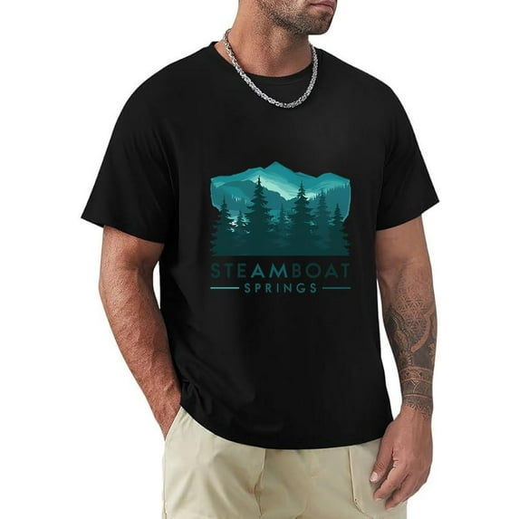 Steamboat Springs Colorado Skiing Snowboarding Souvenir Top Unisex T-Shirt, for men & women, up to size 5XL.