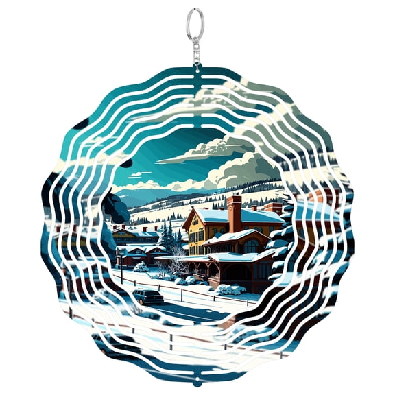 Steamboat Springs Wind Spinner, 3D Kinetic Stainless Steel Decor