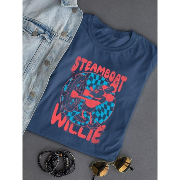 Steamboat Wilie Classic Scene T-shirt Color Women's -SmartPrintsInk Designs