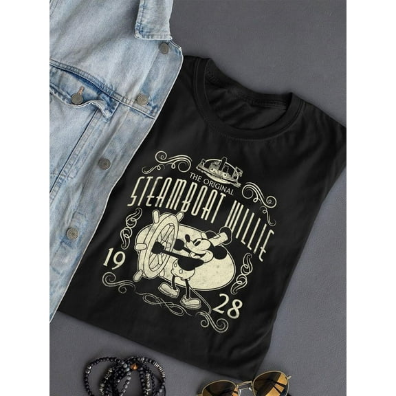 Steamboat Willie 1928 T-shirt Women's -SmartPrintsInk Designs