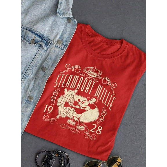 Steamboat Willie 1928 T-shirt Women's -SmartPrintsInk Designs