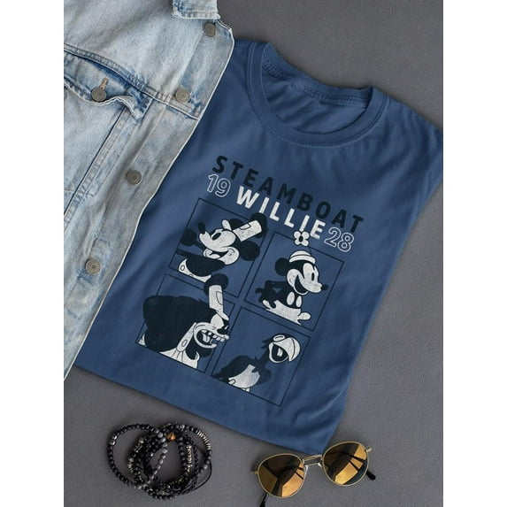 Steamboat Willie Characters T-shirt Color Men's -SmartPrintsInk Designs