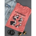 thumbnail image 1 of Steamboat Willie Characters T-shirt Color Women's -SmartPrintsInk Designs, 1 of 1