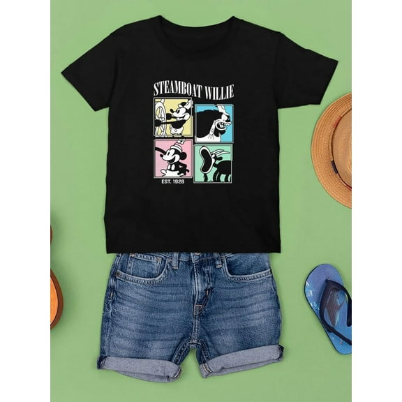 Steamboat Willie Crew T-shirt Unisex's -SmartPrintsInk Designs