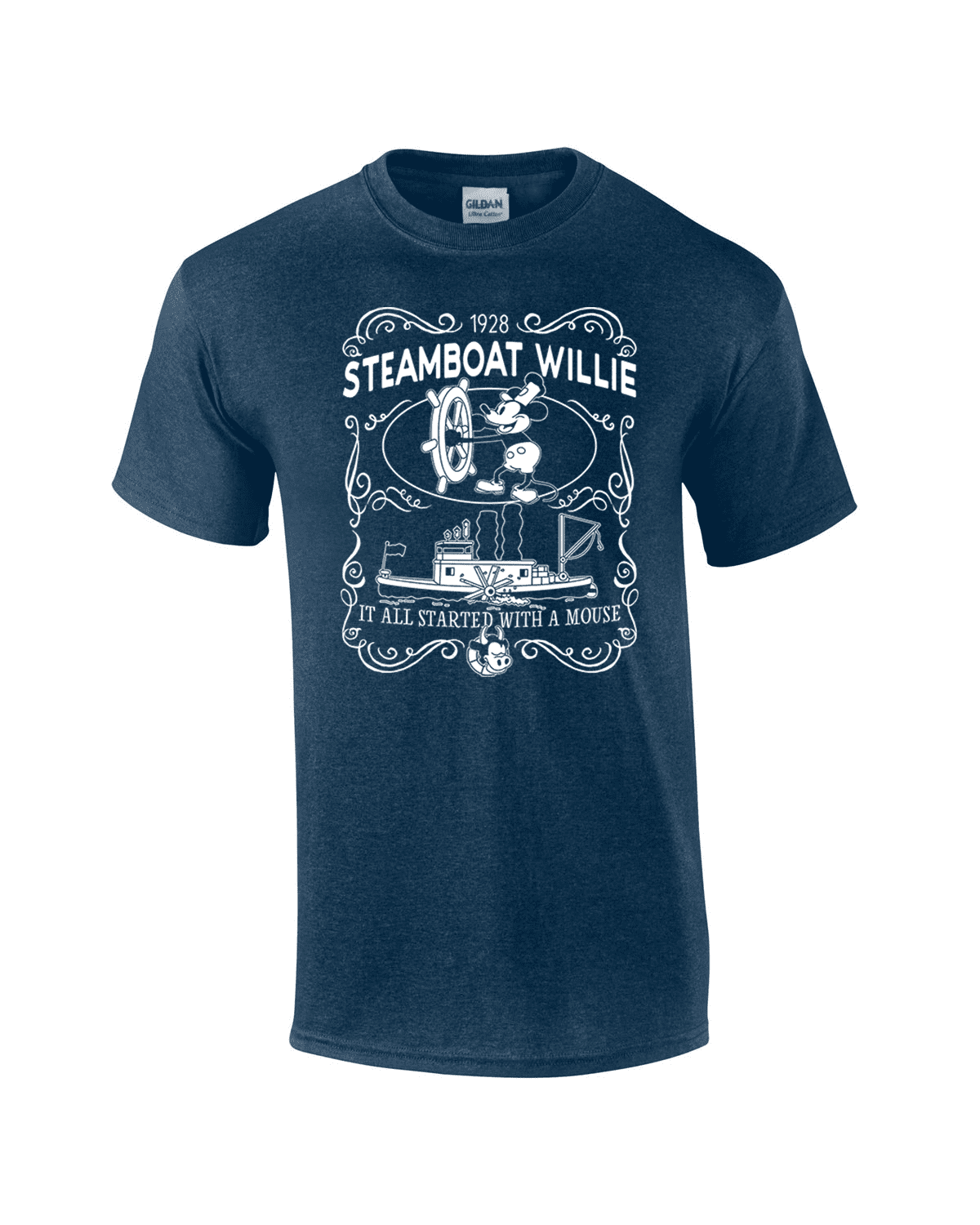 T-shirt Vintage Homme Mississippi Queen Steamboat - Motif Bateau à Vapeur - Taille M - USA