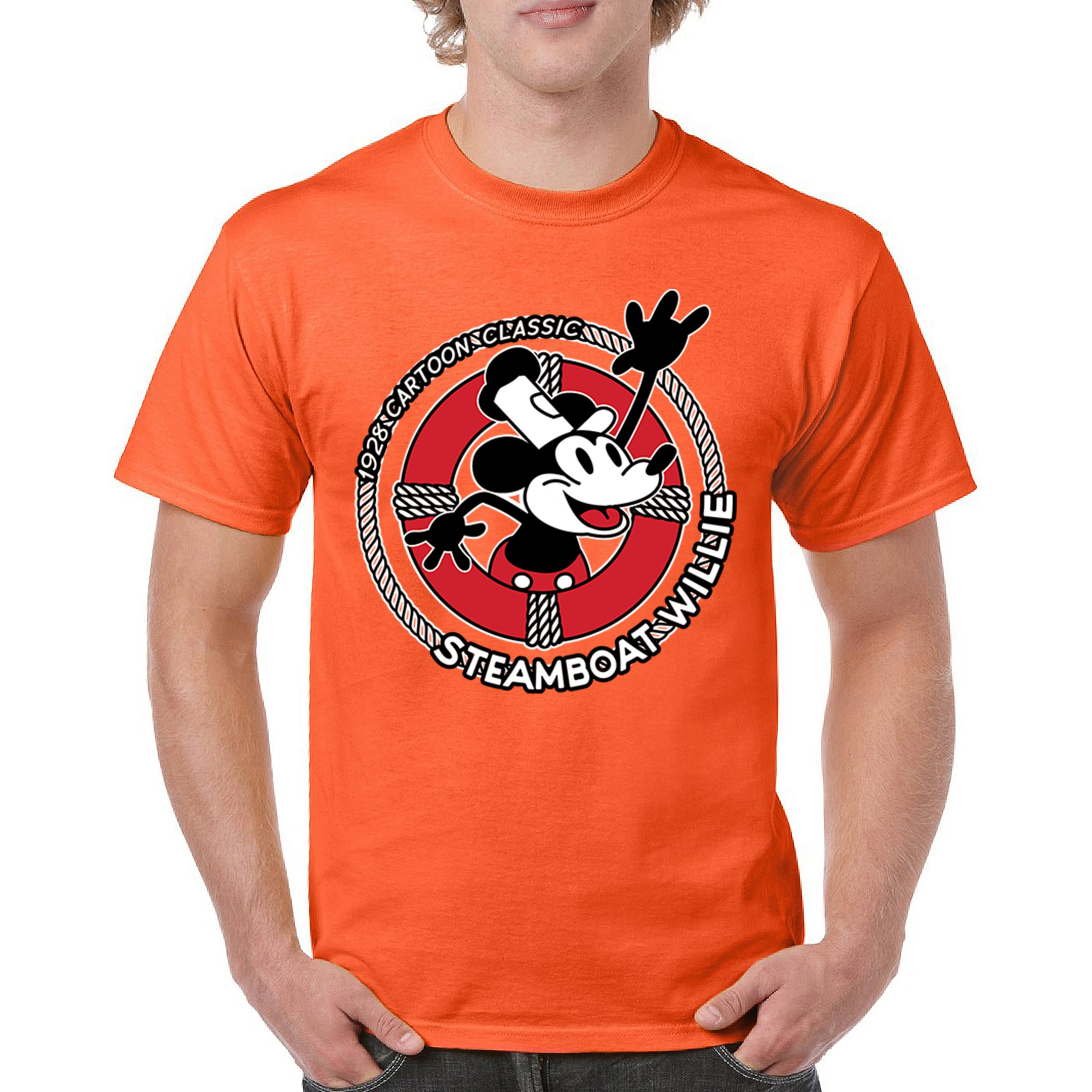 Steamboat Willie Life Preserver Tshirt Funny Classic Cartoon Beach