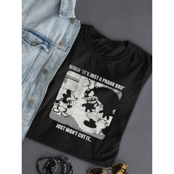 Steamboat Willie Meme Quote T-shirt Women's -SmartPrintsInk Designs