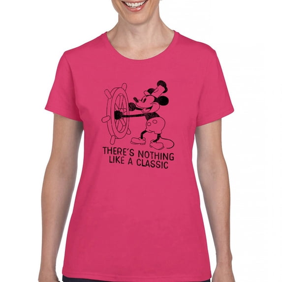 Steamboat Willie There is Nothing Like a Classic T-Shirt Vintage Cartoon Mouse Retro Steam Boat Timeless Women's Tee