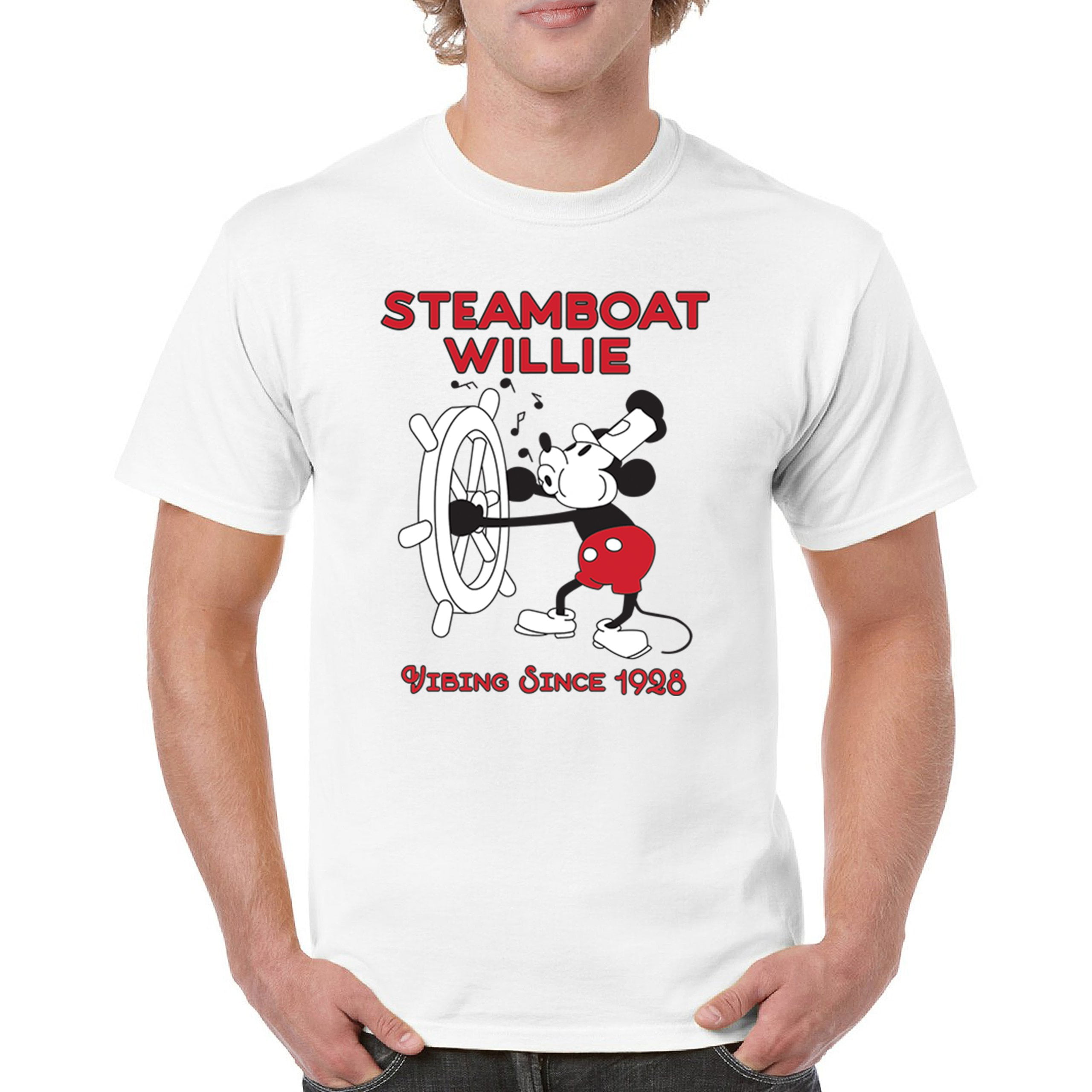 Steamboat Willie Vibing Since 1928 T-shirt Iconic Retro Cartoon Mouse ...