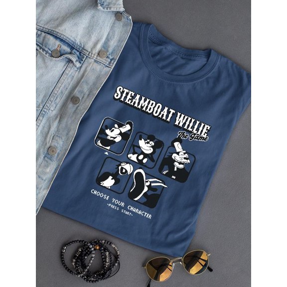 Steamboat Willie Videogame T-shirt Color Men's -SmartPrintsInk Designs