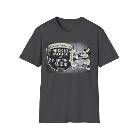 Steamboat Willie Vintage Worn Unisex Softstyle T-Shirt