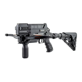 Steambow M10 Ten Shot Tactical Repeating Impact-Resistant Crossbow with 3 Picatinny Rails, Butt Stock, and Comfortable Foregrip (Black)