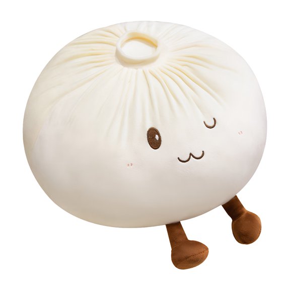 Steamed Bun Plush Pillow, Washable Stuffed Pillow, Cute Stuffed Doll for Sofa Bed Decor