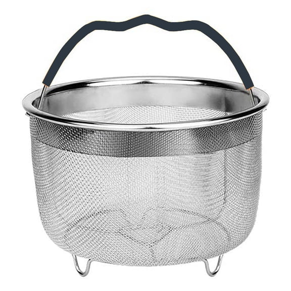 Steamer Basket for Instant Pot Accessories 6 & 8 Qt - Stainless Steel Mesh Strainer and Colander for Kitchen - Vegetable Steamer Insert with Handle for Cooking Broccoli, Eggs, Pasta