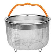 Steamer Basket for Instant Pot Accessories 6 & 8 Qt - Stainless Steel Mesh Strainer and Colander for Kitchen - Vegetable Steamer Insert with Handle for Cooking Broccoli, Eggs, Pasta