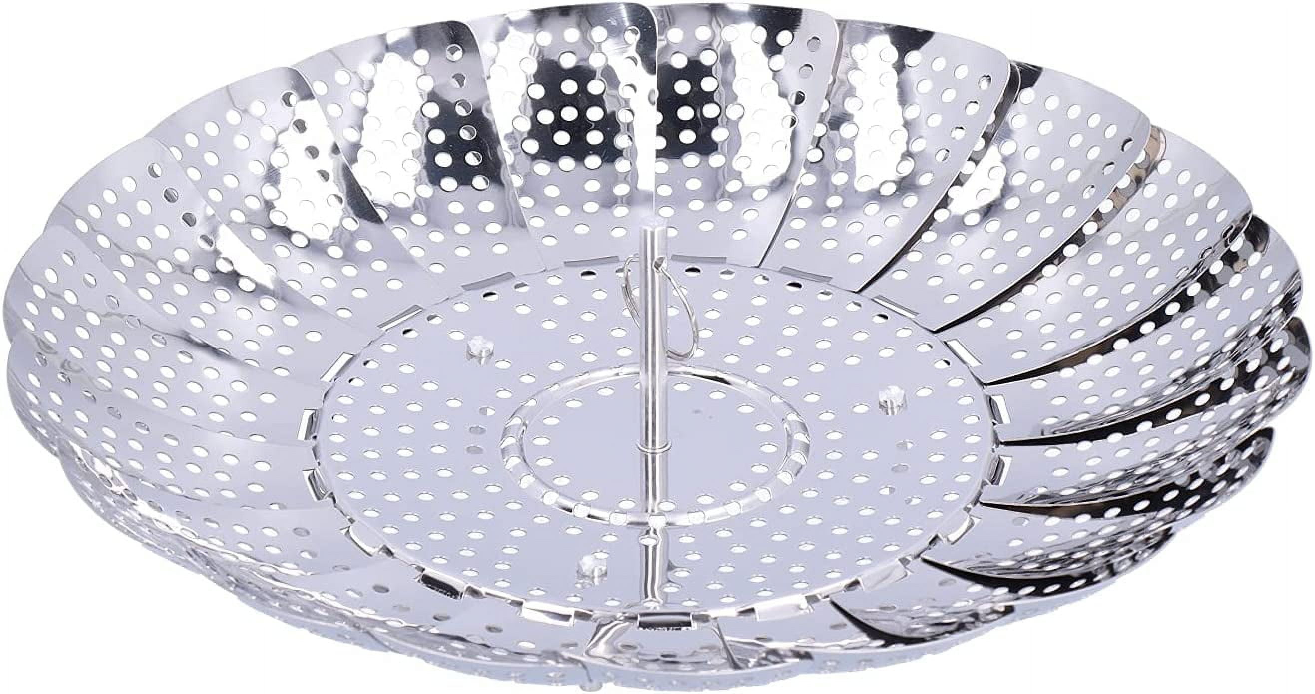 Steamer Basket, Practical Folding Stainless Steel Steam Rack for Fruits