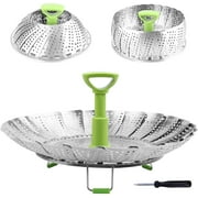 LANNEY Steamer Basket Stainless Steel Vegetable Insert for Food Cooking, Fit Pots 5.1 to 9