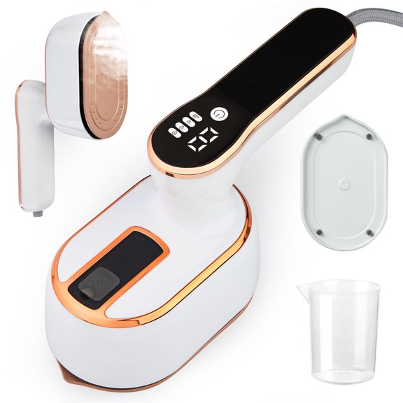 Steamer for Clothes,1000W Wet Dry Dual Ironing Handheld Hanging Iron Machine, 100ml Large Water Tank, 10S Fast Heating Clothes Wrinkle Remover, Suitable for Home, Travel & Dormitory (White)