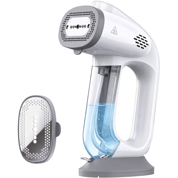 Steamer for Clothes, 110-240V Travel with 2500Pa Vacuum Suction, NTC Control, Burst Steam, 30% Quick Wrinkle Removal, Portable Handheld SteamerIron 2 In 1 and Home Use (Light Grey)
