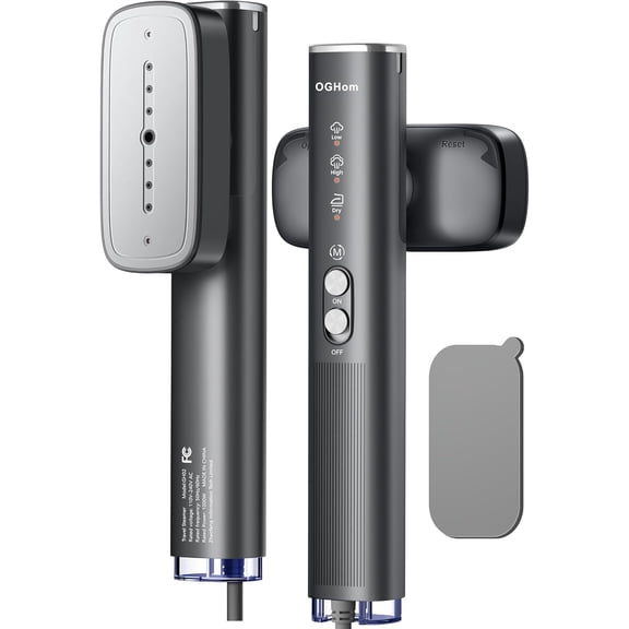 Steamer for Clothes, 110-240V Travel Steamer & Iron 2 in 1, 1000W Powerful Steam, Portable Handheld Garment Wrinkle Remover, 30s Fast Heat-Up with Dry & 2-Steam Control, for Global & Europe