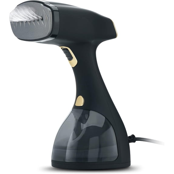 Steamer for Clothes, 1500 Watt Portable Handheld Fabric and Garment Steamer with Lint Remover & Fabric Brush, Ultra-Fast Heat Up, 18 Min Continuous Steam for Powerful Wrinkle Remover, Black