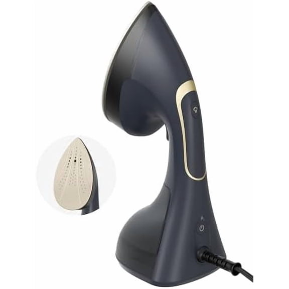 Steamer for Clothes, 2-in-1 Steam & Iron, 1200W Handheld Powerful Garment Fabric Wrinkle Remover with Burst Steam, Ceramic Heating Plate, 30-Second Fast Heat-up, Auto-Off (Only for 120V)