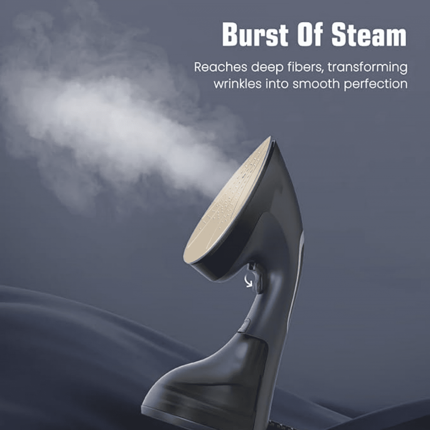 Steamer for Clothes, 2-in-1 Steam & Iron, 1200W Handheld Powerful Garment Fabric Wrinkle Remover with Burst Steam, Ceramic Heating Plate, 30-Second Fast Heat-up, Auto-Off (Only for 120V)