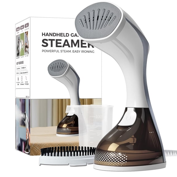 Steamer for Clothes, 20S Heat Up, 1500W & 3 Steam Settings, Ceramic Soleplate with 13-Vent, 2-in-1 Clothing Iron Wrinkle Removal for All Fabrics, Portable & Travel-Ready