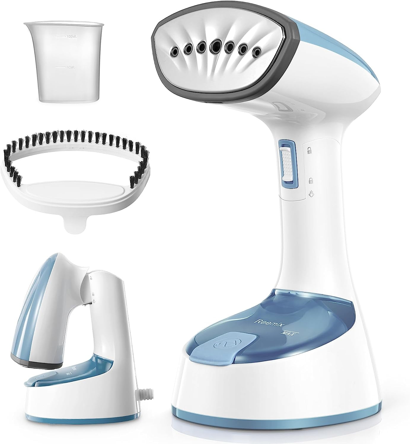 Steamer for Clothes, Folding Handheld Design Garment Wrinkles Remover, 20g/min Strong Penetrating Steam, 25-Sec Fast Heat-up, for Home, Office and Travel (Blue Gray)