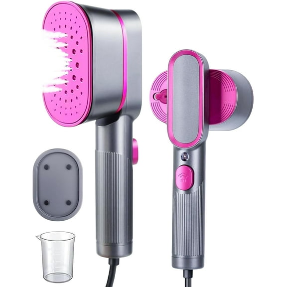 Steamer for Clothes,Powerful Wrinkle Removal Intelligent Handheld Hanging Hot Press Machine,Large Ceramic Heat Panel, Rotatable Head - Home Travel Use Clothes Steamer (Grey Purple)