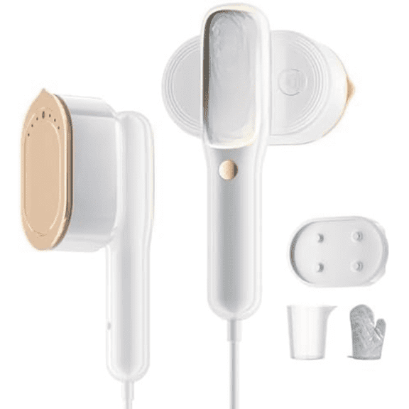 Steamer for Clothes, Travel Portable Handheld Turbo Steamer 5Mode Smart Display, 15s Heat-up Horizontal & Vertical Wrinkle Removal, Dual Function Wet/Dry Iron, Home Travel Use(PearlWhite)