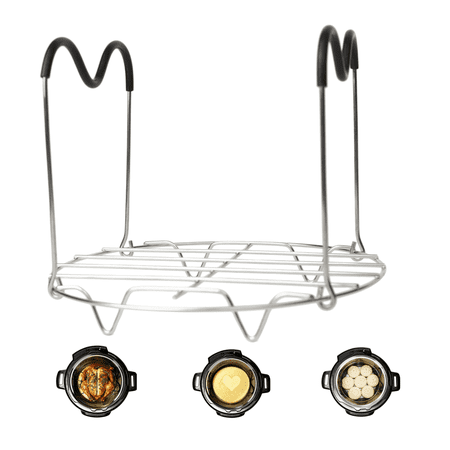 Siloon Steamer Rack Trivet with Heat Resistant Handles, Stainless Steel for 6-8 Quart Pots or Pressure Cooker