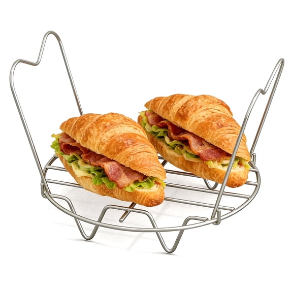 ReLuien Stainless Steel Steamer Rack,Trivet for Instant Pot 6 Qt and 8 Qt,Steamer Rack with Handle,Fit Pressure Cooker