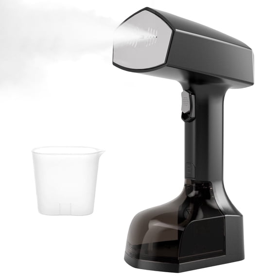 Steamer for Clothes, 1500W Portable Handheld Garment Steamer with Powerful Steam, 15s Fast Heat-up & 3 Steam Settings, 350ml Removable Tank, Black