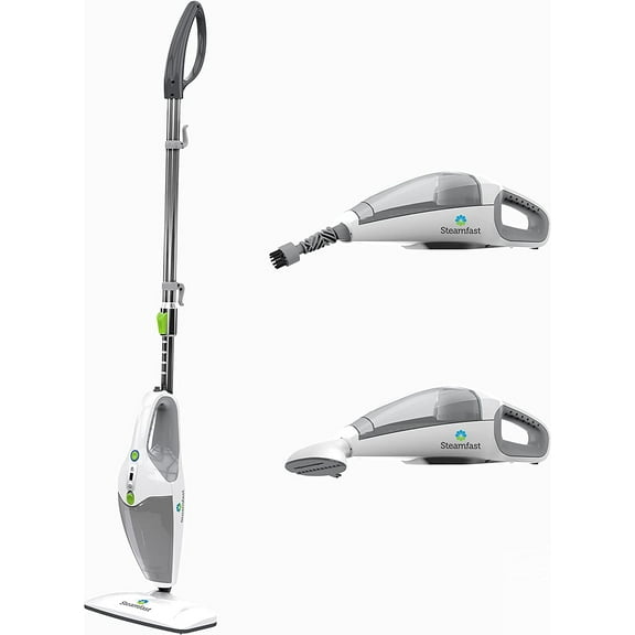 Steamfast SF-295 3-in-1 Mop, Handheld Steam Cleaner, and Fabric Steamer, 7 Steam Levels, 9 Accessories, 2 Washable Mop Pads