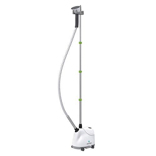 Steamfast SF-407 Canister Fabric Steamer, With Telescopic Pole and Fabric Brush, 45 Second Heat Up Time, White
