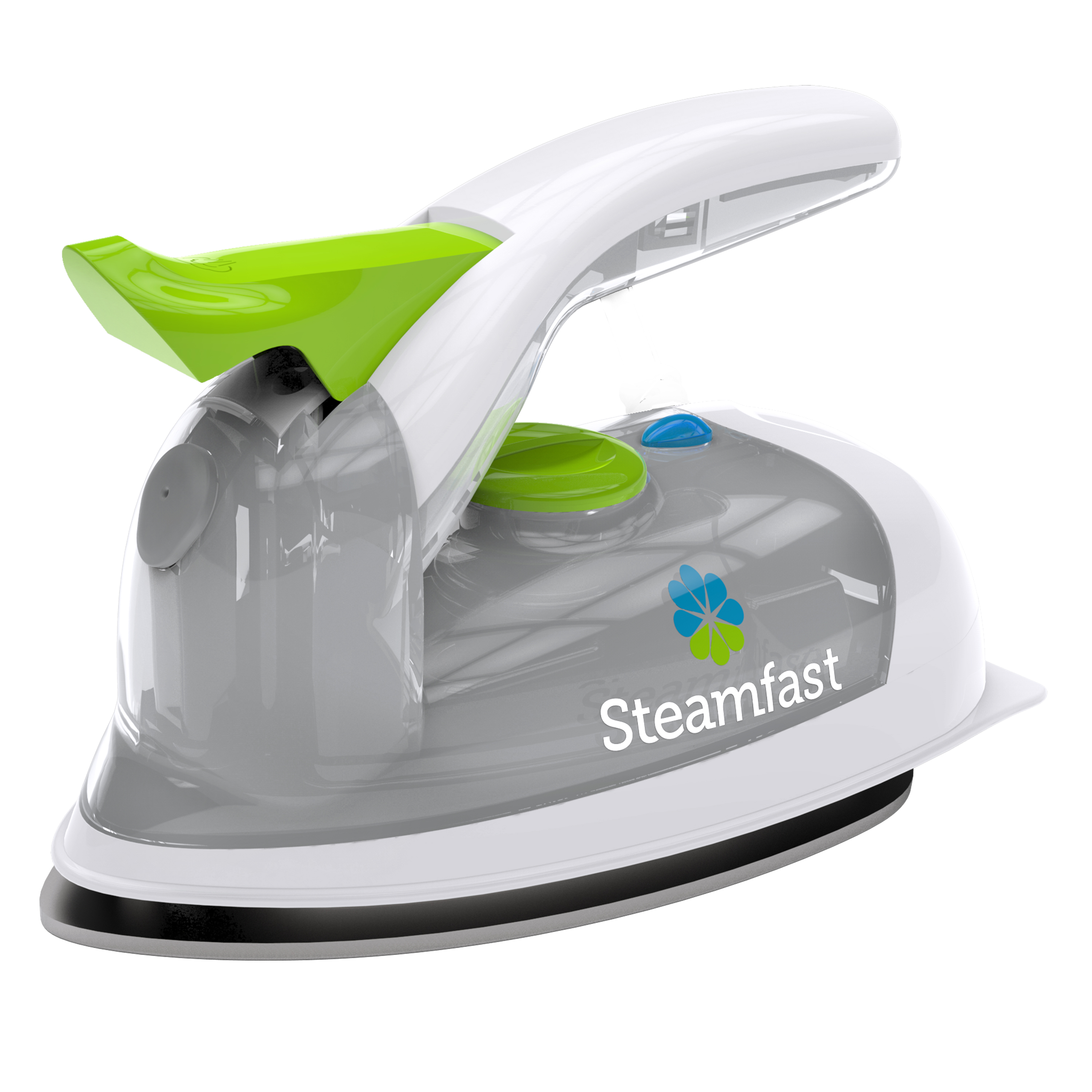 Dritz Mighty Steam Iron - Mini Ferro Da Stiro Portatile A Vapore, Bianco/Blu, 1,4 Kg